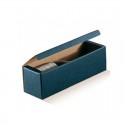 Cutie cadou vin Juta blu